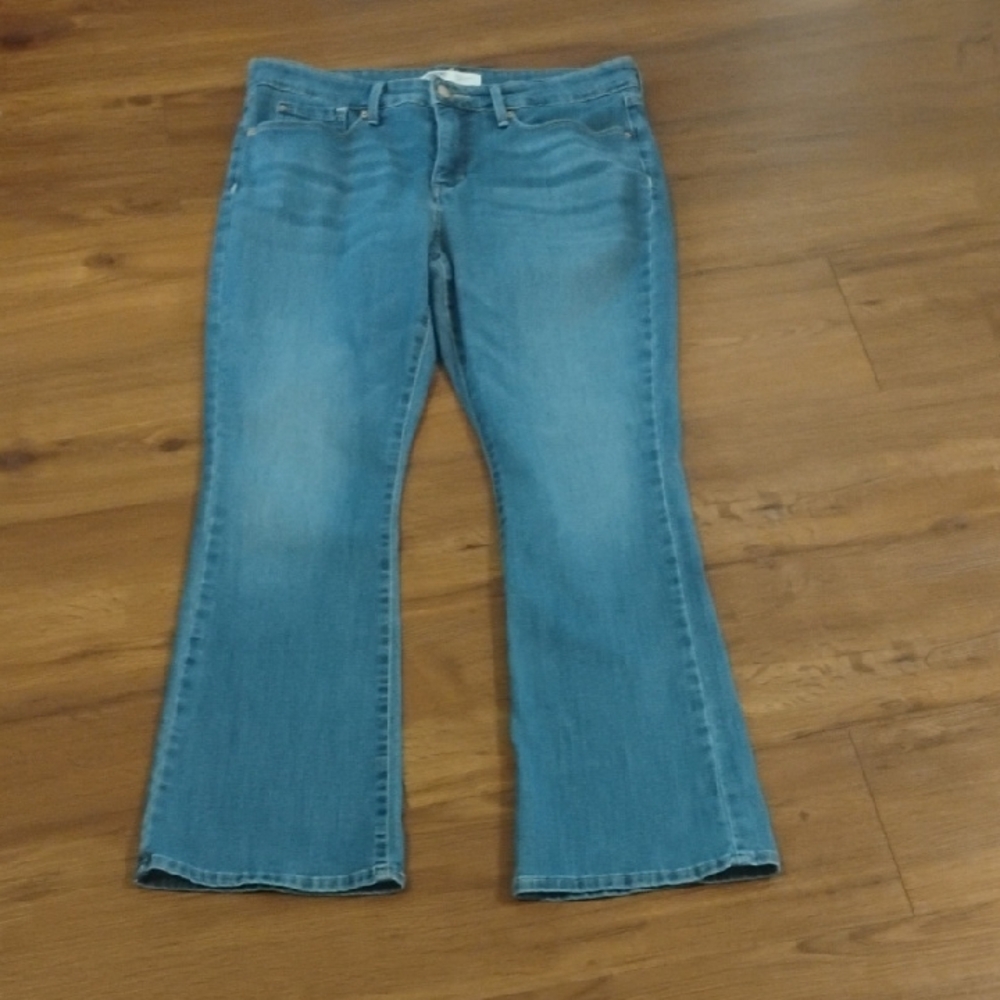 Levi Signature Blue Flare Wide Leg Jeans